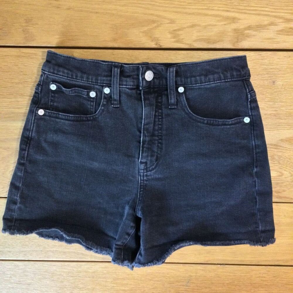 Madewell high rise denim shorts 24 black